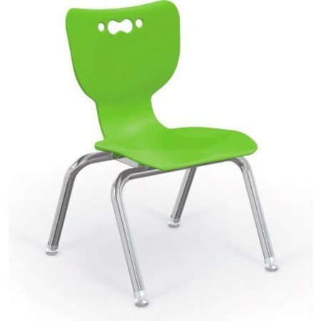 MOORECO BaltÂ Hierarchy 12" Plastic Classroom Chair - Set of 5 - Green 53312-5-GREEN